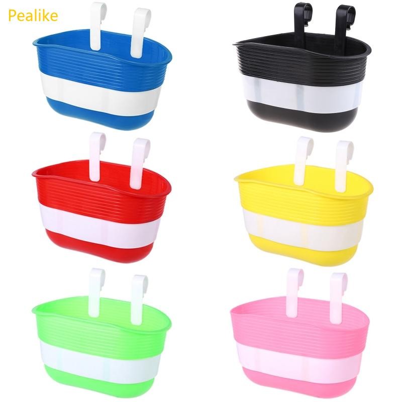 Giỏ nhựa Pealike Giỏ nhựa Mặt trước nhanh Trẻ em Xe đạp trẻ em Giỏ treo phía trước