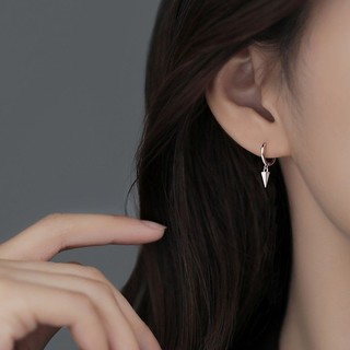 ✨Đơn Giản Glossymmetrical Bông Tai s925 Bạc Côn Bốn Cánh Ngôi Sao Tốt Nghiệp Mùa Khóa Tai Giữa Tanabata Bông Tai 25.5.19