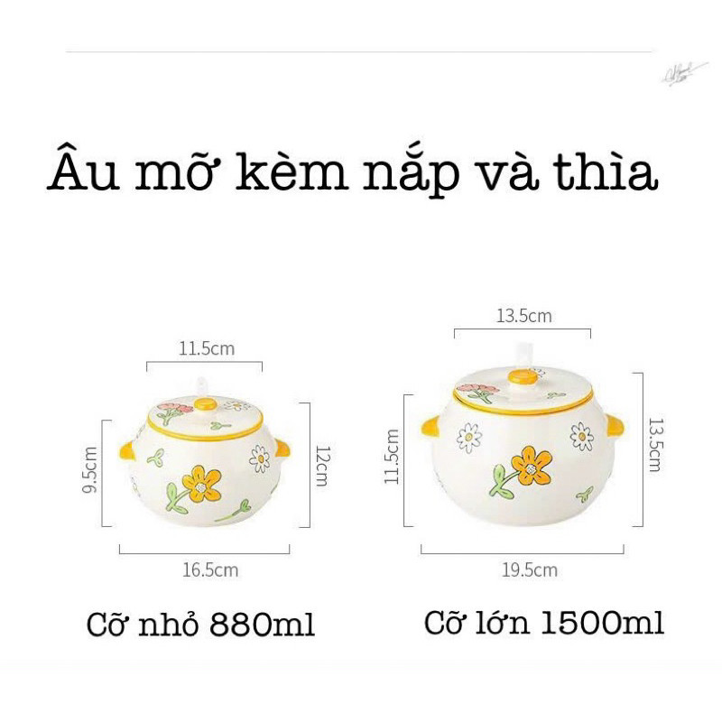 Hũ sứ đựng gia vị, mỡ lợn, các loại hạt khô 300ml - 2100ml men mịn họa tiết đẹp phù hợp nhà bếp