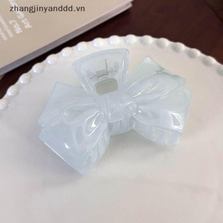 # yanddd # Sweet Cream Blue Bow Ngôi Sao Năm Cánh Hình Học Móng Vuốt Tóc Cho Nữ Thanh Lịch Nơ Cua Barrettes Phụ Kiện Tóc.
