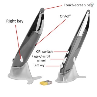 Hilivn) Bút chuột cảm ứng quang học không dây PR-06 2.4Ghz 800 / 1200 / 1600DPI Bút chuột không dây có chức năng tạo kiểu chữ viết tay Chuột tiện dụng cho máy tính xách tay PC