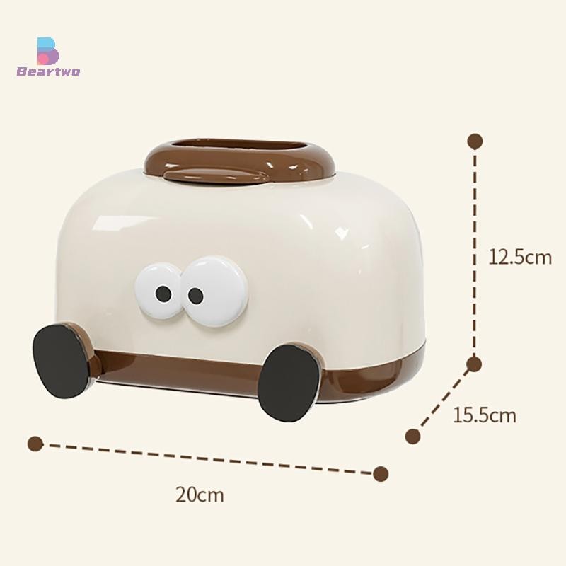 < Beartwo > Hộp đựng khăn giấy hoạt hình bằng nhựa Trang trí Hộp đựng khăn ăn dung tích lớn có hộp đựng khăn giấy mùa xuân Trang trí phòng khách đẹp