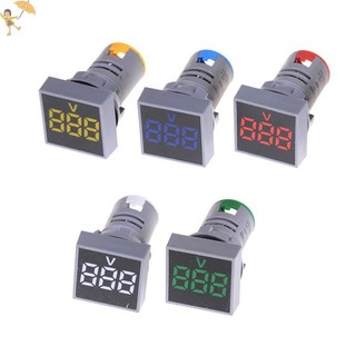 [Gou] 22MM AC12-500V Vôn kế Bảng điều khiển vuông LED Đồng hồ đo điện áp kỹ thuật số Đèn báo VN