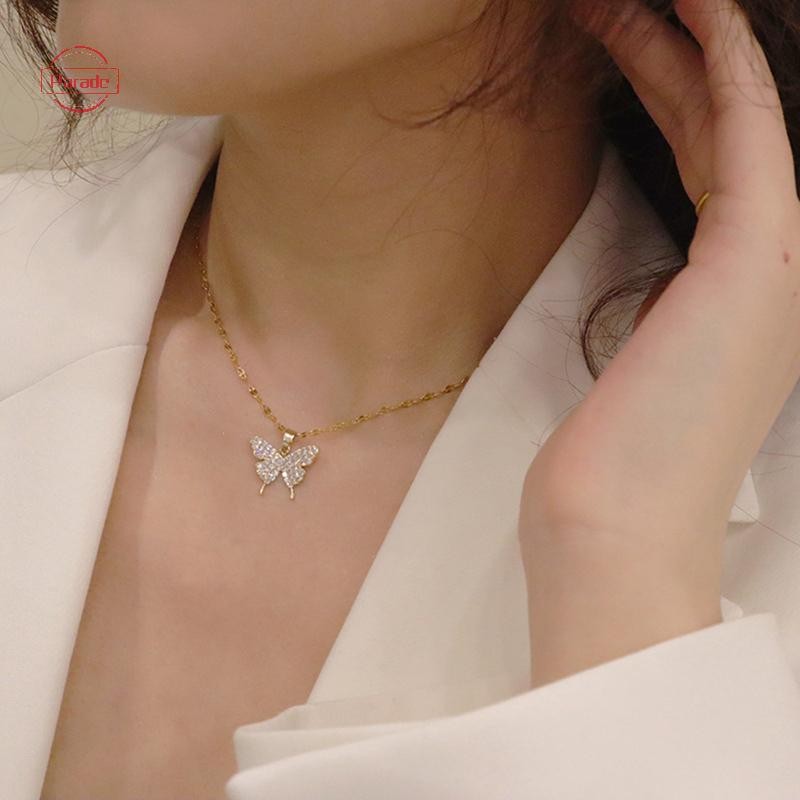 Vòng cổ mặt dây chuyền vàng thời trang Hàn Quốc cho nữ dây chuyền cổ bằng thép không gỉ Trang sức nữ VN