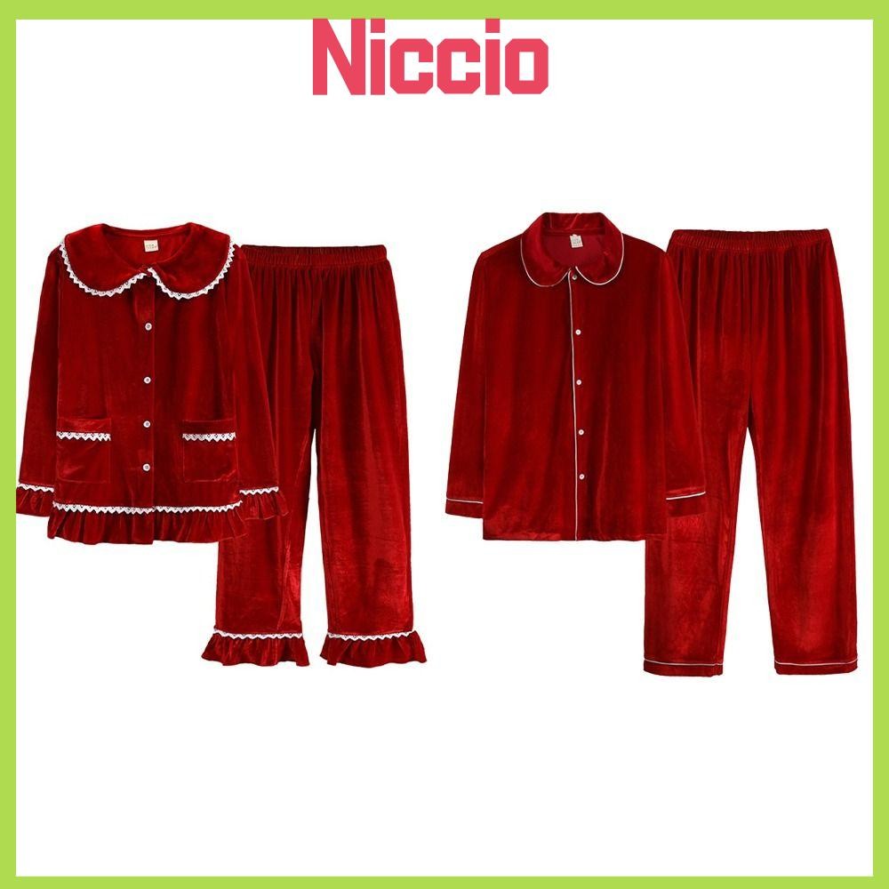 Bộ đồ ngủ Giáng sinh NICIO, Trang phục mùa đông ấm áp Bộ đồ ngủ phù hợp ...