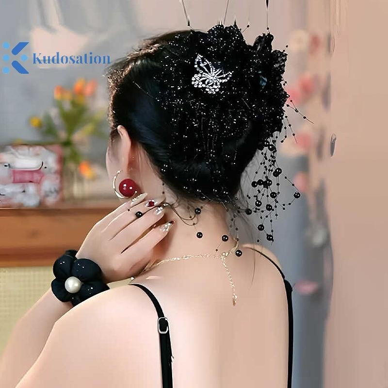 Kudosation Flower sel Kẹp tóc Mũ đội đầu Kẹp tóc phóng đại