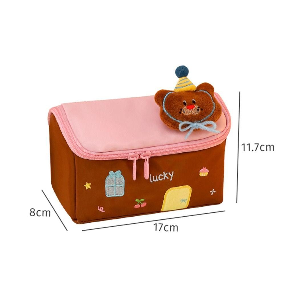 Túi đựng bút YMIFI, Bút chì hình ngôi nhà dung tích lớn, Túi trang điểm nhiều lớp chống thấm nước chất lượng cao Quà tặng trở lại trường học