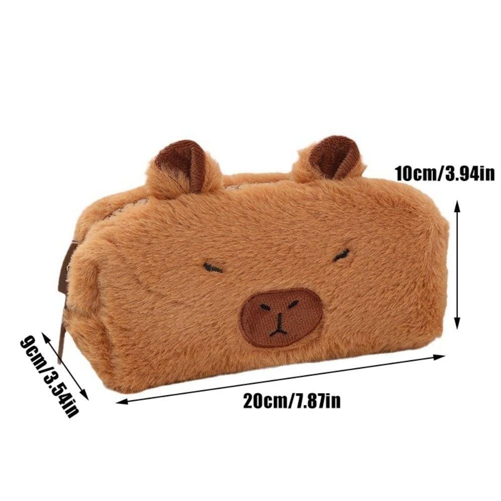 Túi Đựng Bút THFENG, Bút Chì Capybara Sang Trọng, Quà Tặng Di Động Trở Lại Trường Công Suất Lớn Dây Kéo Lớn Văn Phòng Phẩm Người Tổ Chức Sinh Viên