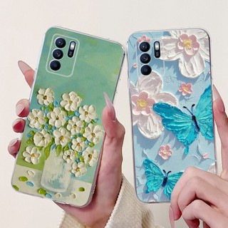 Dành Cho OPPO Reno 6 5G CPH2251 Ốp Lưng Reno 6Z 5G CPH2237 Vỏ Silicon Hoa Thời Trang Mới Vỏ Mềm Cho OPPO Reno6 Z 5G Ốp Lưng