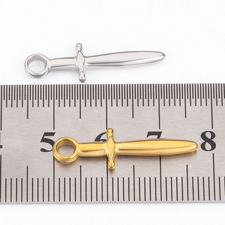 Mặt dây chuyền hình thanh kiếm bằng thép không gỉ Phụ kiện tự làm Vàng 18K Bùa Dagger
