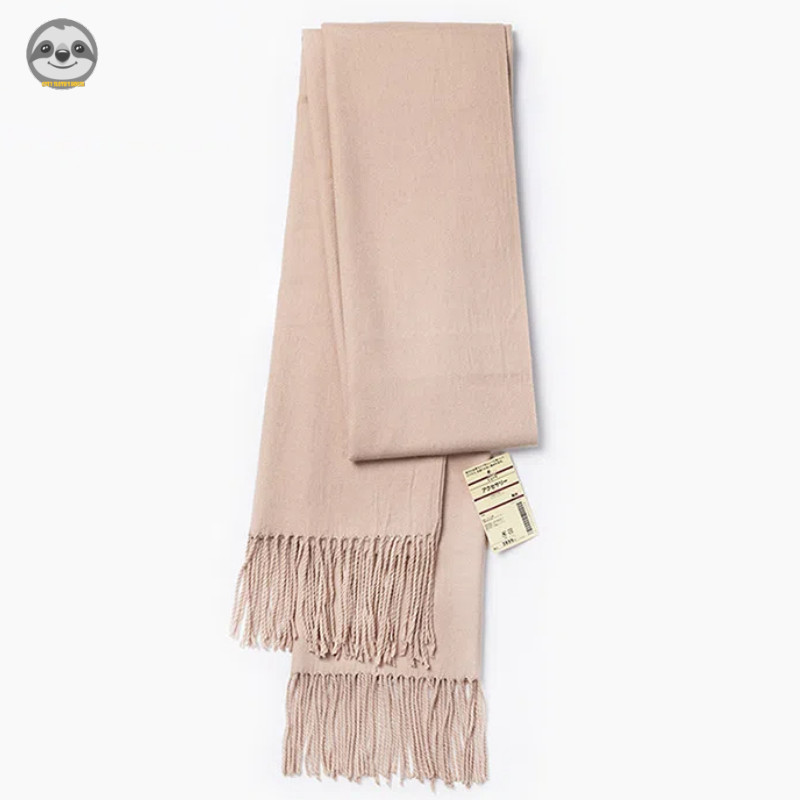 Khăn choàng mềm giả cashmere phong cách Nhật Bản Muji, giữ ấm mùa thu đông, len pha lớn