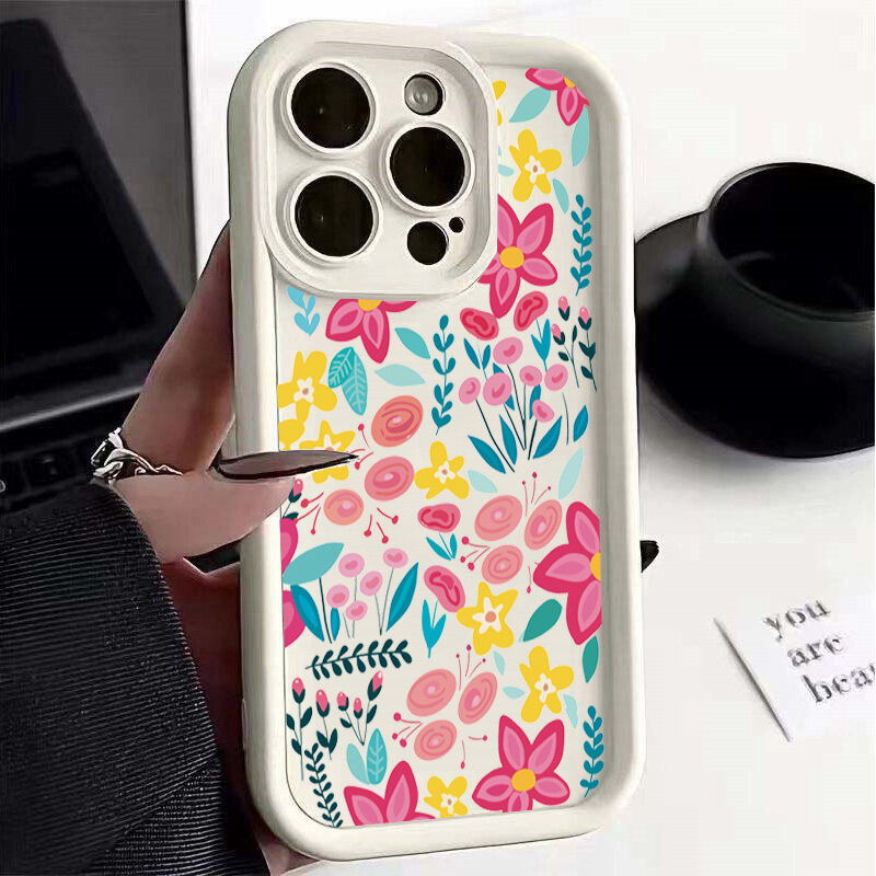 Ốp Điện Thoại Hoa Nhiều Màu Sắc Cho VIVO V40 Lite V29 V30 Pro V25 V23 X100 V15 S1 V20 Pro V21 V30E V29E V27E V23E Y100 5G Vỏ Điện Thoại Họa Tiết Thời Trang Bảo Vệ Camera