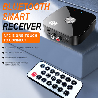 Nfc Bluetooth 5.3 Bộ Thu Âm Thanh 3.5 Mm AUX R / L RCA Stereo Lossless HIFI Âm Nhạc Bộ Chuyển Đổi Không Dây USB U-Disk Chơi Điều Khiển Từ Xa Cho Xe Ô Tô Bộ Khuếch Đại Loa