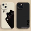 Anime Hoạt Hình Mèo Đen Cặp Đôi Ốp Lưng Điện Thoại iPhone 16 15 14 13 12 11 Pro Max X Xr Xs Max 7 8 Plus SE2020