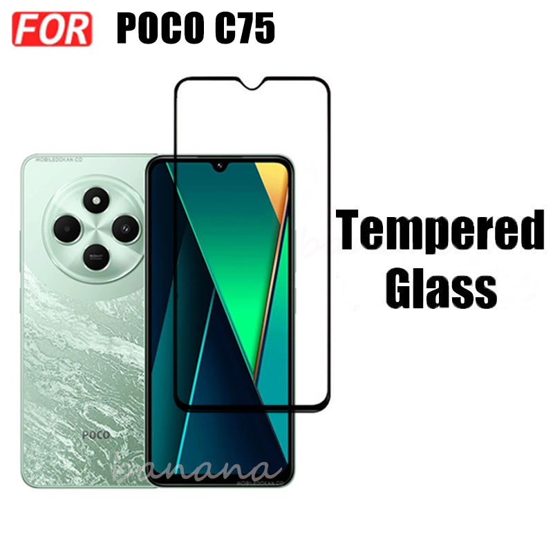 Ốp điện thoại di động chống rơi 3 TRONG 1 Poco C75 5G cho Poco C75 C 75 Phim kính cường lực + Phim ống kính