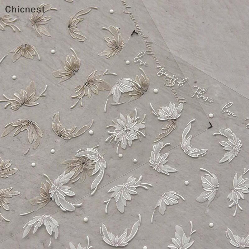 [Chc] Dainty Dahlia Shape Miếng Dán Móng Tay Lập Thể Giảm Móng Tay Decal Trang Trí DIY Tăng Cường Keo Dán [VN]