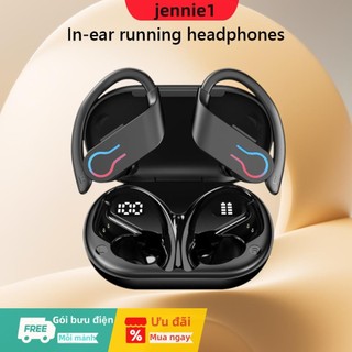 Tai nghe BT 5.3 Tai nghe chống nước Tai nghe nhét tai để chạy bộ thể thao Phòng tập thể dục O [jennie1.vn]