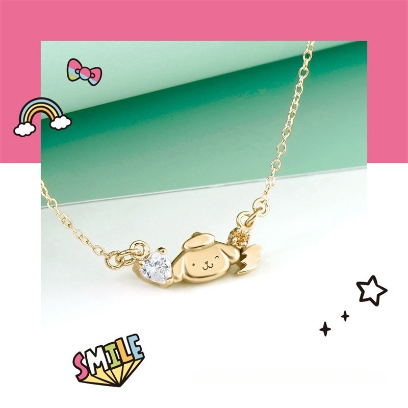 Love & Peace Series-Pompompurin Pudding Dog Vòng Cổ Mặt Dây Chuyền Hoạt Hình Dễ Thương Cô Gái Quà Tặng Sinh Nhật