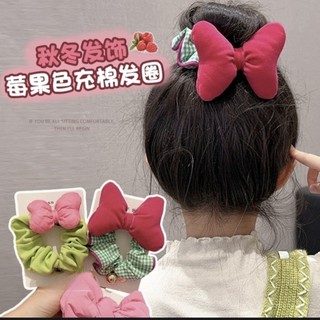 ✨Phong cách ngọt ngào Phong cách công chúa đang chạy trốn ~ Vòng tóc trẻ em Plum Jam Bowknot Phiên bản Hàn Quốc Thiết kế màu sắc tương phản cho trẻ em Phụ kiện tóc ngọt ngào Băng đô 25.4.28