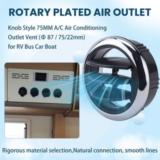 Núm kiểu 75MM A / C Lỗ thông hơi điều hòa không khí (Φ 87 / 75 / 22mm) cho RV Bus Car Boat
