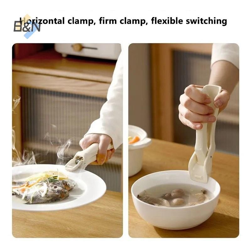 B & N Chống Trơn Trượt Chống Bỏng Kẹp Bữa Ăn Mới Bát Kẹp Silicon Chống Bỏng Giá Đỡ Kẹp Bát Bếp.