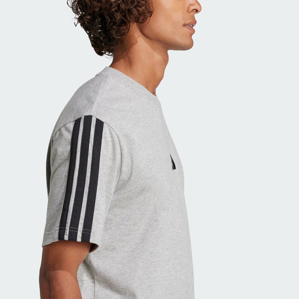 adidas Lifestyle Essentials 3-Stripes Single Jersey Tee Men Grey JW1953 | BigBuy360 - bigbuy360.vn