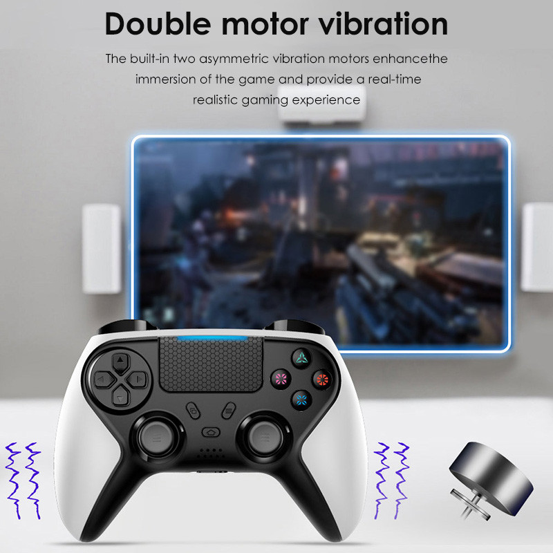 Bộ điều khiển trò chơi không dây Maoedge Tay cầm chơi Game Bluetooth có đèn RGB cho bộ điều khiển điện thoại PC PS4