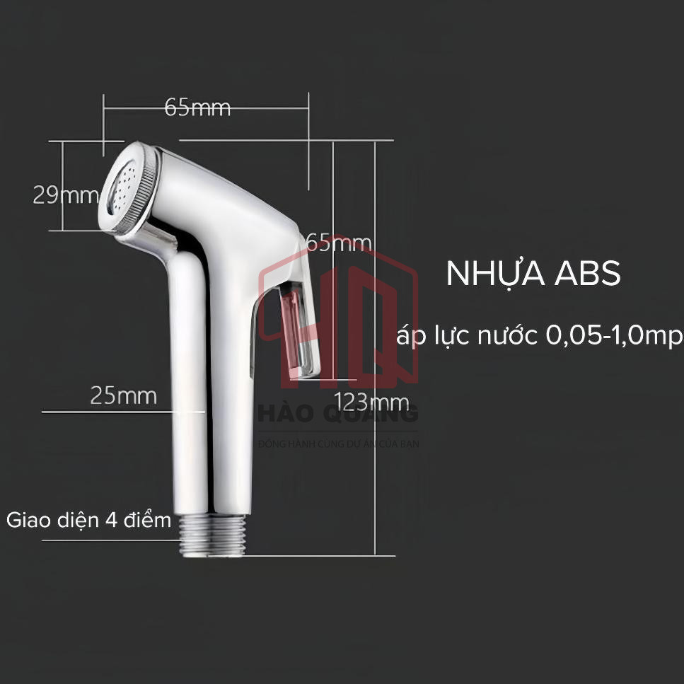 Bộ Vòi Xịt Vệ Sinh Mạ Crom Cao Cấp Kèm Dây Dẫn & Đế Cài – Dùng Cho Bồn Cầu Toilet