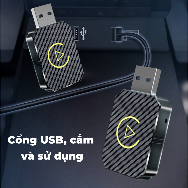 Bộ chuyển đổi CarPlay không dây,Mô-đun kết nối xe-máy thông minh hộp carplay ô tô