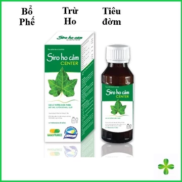 Siro ho cảm center, siro ho thảo dược cao lá thường xuân, quất, gừng, bổ phế, tiêu đờm – chai 125ml