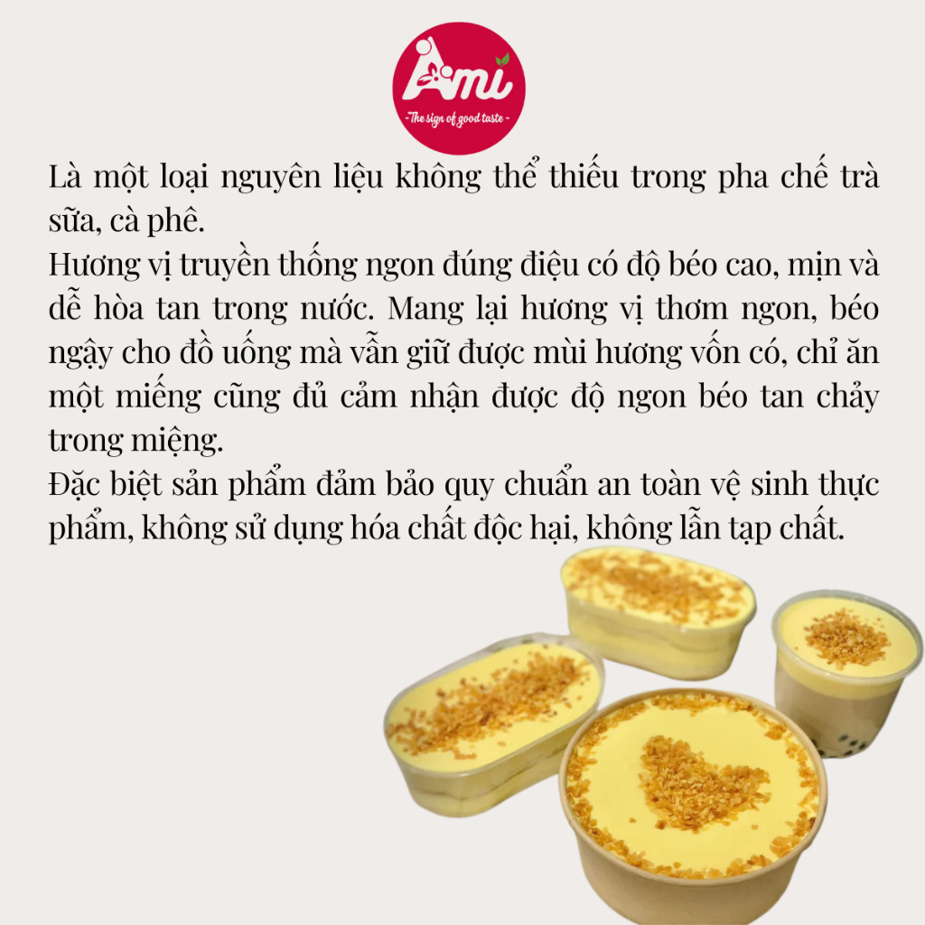 Bột Kem Trứng Bodou Gói 1kg - Nguyên Liệu Pha Chế Kem Trứng Hảo Hạng