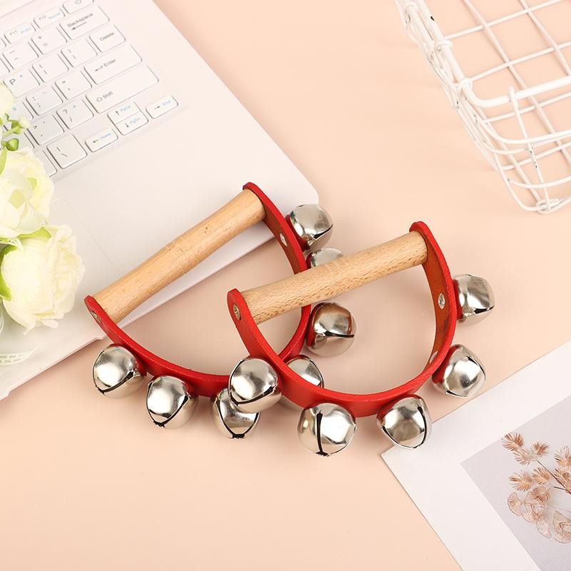 TMOY Chuông Tay Chuông Tay Với 5 Cái / 7 Chiếc Jingle Bells Tay Cầm Gỗ Nhạc Cụ Chuông Đồ Chơi Quà Tặng Cho Trường Học Âm Nhạc Lớp Chăm Sóc Ban Ngày Tại Nhà TCVN