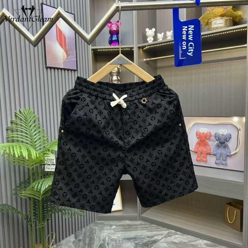 Quần short in hình thương hiệu thời trang nam VG, Quần đi biển khô nhanh thông thường dành cho thanh thiếu niên mới có túi