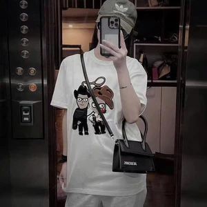 Áo Thun Dê Gà 2 Boy Đội Mũ Nâu KCloset Áo Phông Cotton Dày Dặn Dáng Rộng Nam Nữ NA876