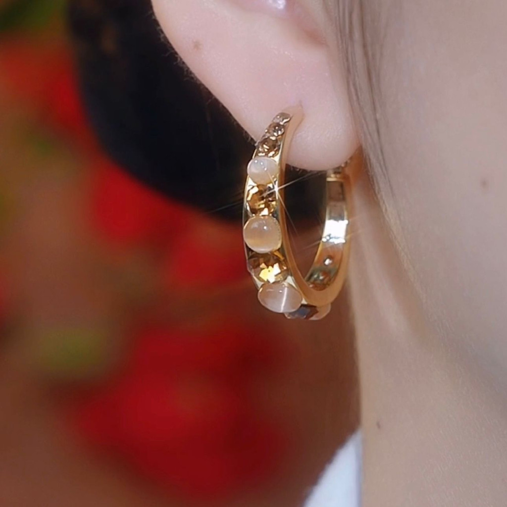 Bông tai Opal thời trang Tính khí Bông tai nữ độc đáo