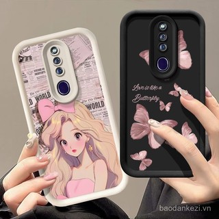 Ốp lưng điện thoại cho Oppo F11 Pro F11pro, thời trang sang trọng, họa tiết hoạt hình cô gái, bướm hồng, mèo đen dễ thương, nhện đỏ, ốp lưng silicone cho Oppo F11 F 11 Pro F11Pro