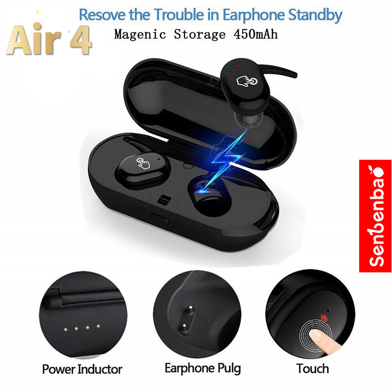Tai nghe Bluetooth Senbenbao Air 4 Tai nghe không dây Tai nghe nhét tai Bluetooth Tai nghe nhét tai không dây ENC Tai nghe không dây
