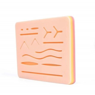 RISEDOT Suture Practice Skin, Chấn thương Suture Thực hành phẫu thuật Vết thương Thực hành Miếng đệm da silicon, Bộ huấn luyện Mô phỏng Y tế Suturing Pad