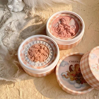 CHEERFLOR Little Angel Relief Powder Blusher Natural Pure Desire Cheeks Tím Cheeks Mặt Xanh Tinh Tế Bột Tự Nhiên Blusher