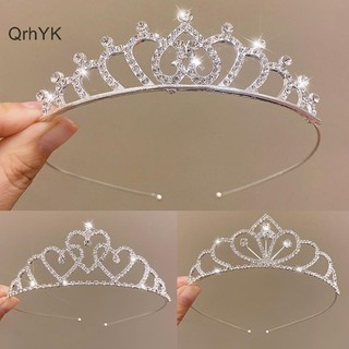 Thời Trang Nhà Máy Cô Dâu Vương Miện Vàng Cưới Phụ Kiện Tóc Pha Lê Kim Cương Giả Cô Dâu Cưới Tiaras Và Vương Miện Mũ Đội Đầu Trang Trí Tóc QrhYK