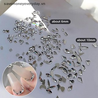 [savemoneyeveryday] 50 Viên kim cương giả hình thoi Đáy phẳng Nghệ thuật làm móng tay Pha lê Đá quý rực rỡ Đầu làm móng tay 3D Trang trí móng tay nghệ thuật [vn]
