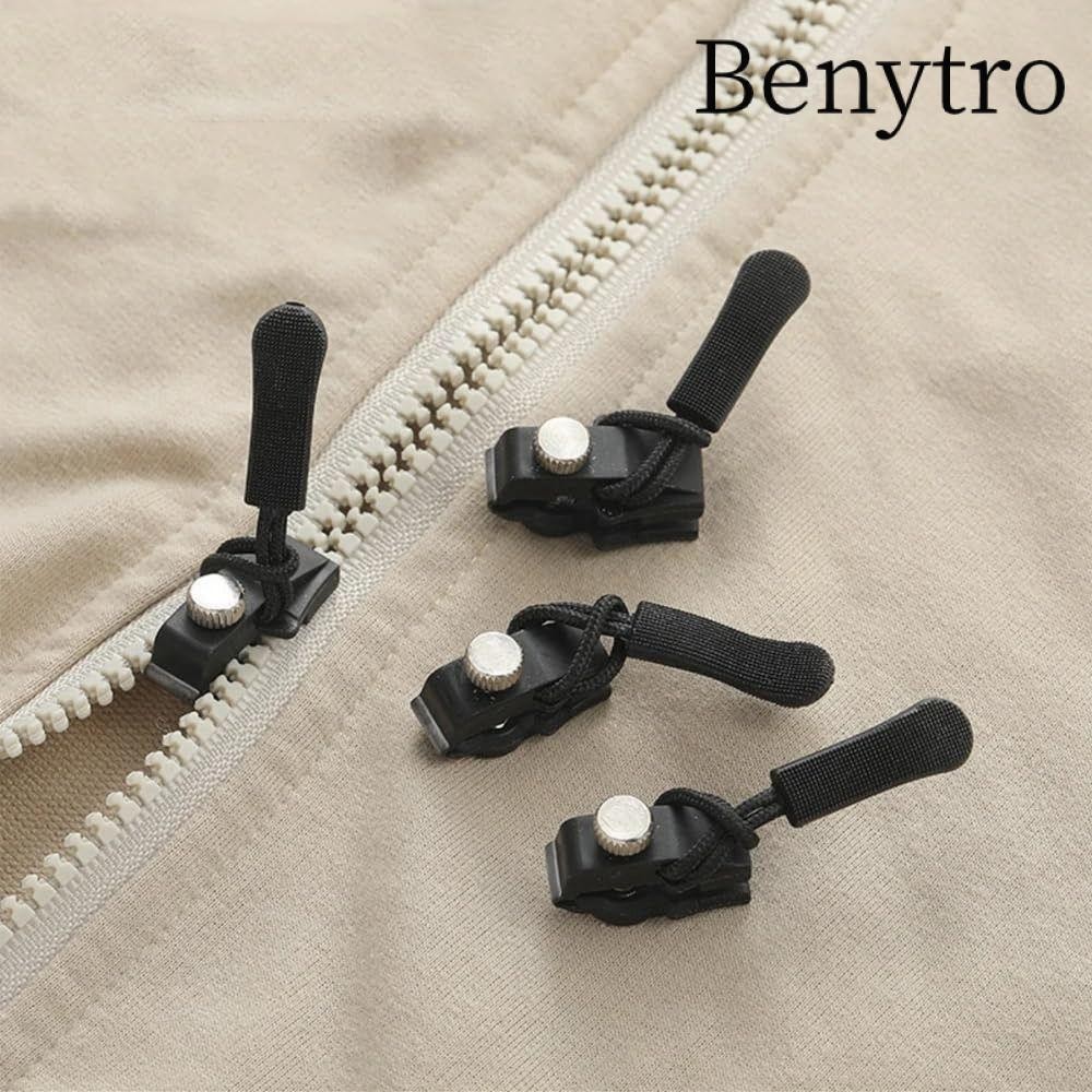 Bộ dụng cụ sửa chữa dây kéo BENYTRO, 3 kích thước khác nhau Thay thế đầu dây kéo khóa xấu, Dụng cụ may vá kim loại có thể tháo rời dây kéo tức thì