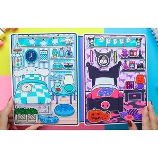 Đồ chơi búp bê giấy Ngôi nhà kuromi và cinamorol toca boca ,đồ chơi thủ công danh cho bé gái