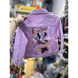 Áo Khoác Bé Gái Bò/Jeans Dney minnie hồng Dư Xịn