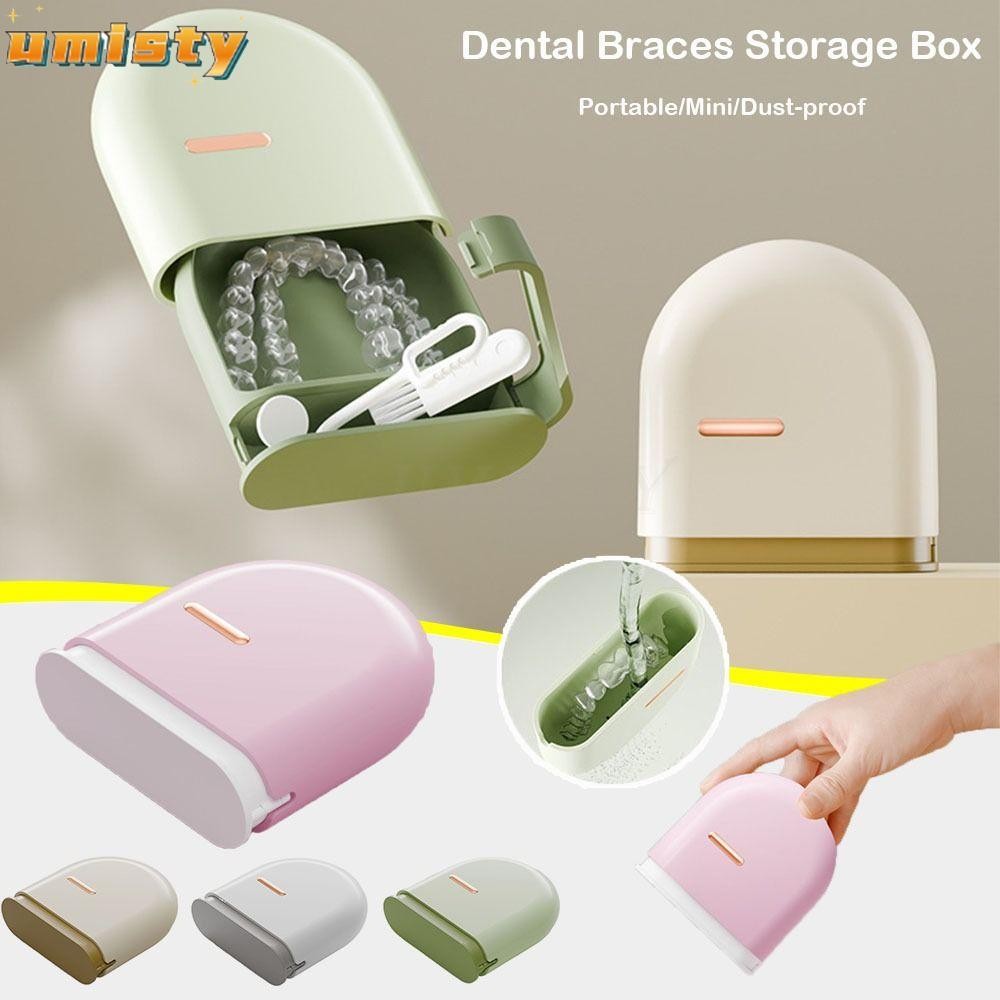 Hộp đựng răng giả UMITY, Hộp lưu trữ nẹp di động Mini, Nẹp răng ABS