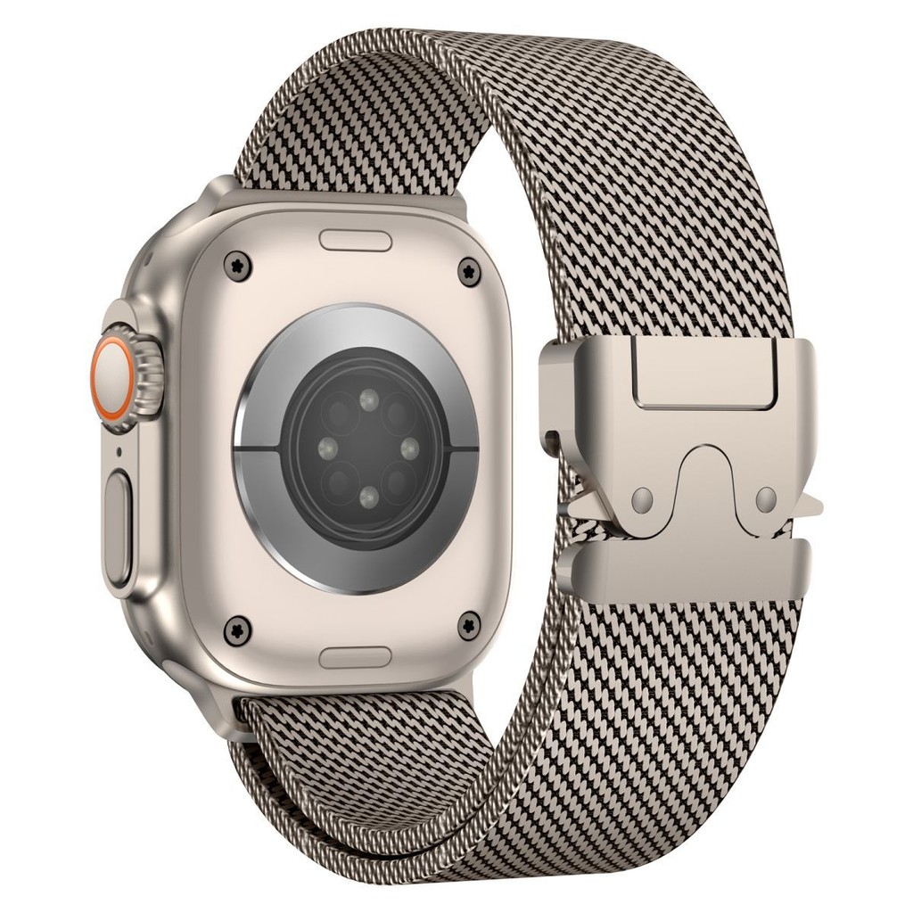 Dây đeo kim loại Milanese Loop cho Apple Watch Band Ultra 2 49mm 46mm 45mm 44mm 42mm 41mm 40mm 38mm Dây đeo đồng hồ bằng thép không gỉ cho iWatch Series 10 9 8 7 6 5 4 SE