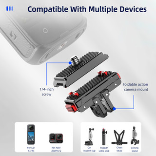 Dành Cho Insta360 Ace Pro2 / Ace Pro Kim Loại Phát Hành Nhanh Đế X4 / X3 Từ adapter Đế Bao Phụ Kiện camera