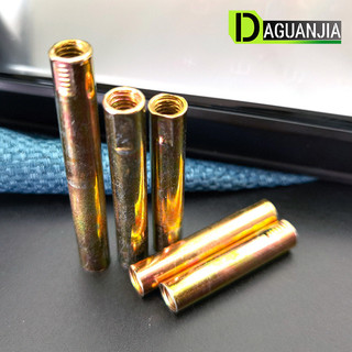 Phụ kiện khóa vân tay, ốc vít hai đầu, Ống vít ren trong đầy đủ, Ống vít lắp đặt hai chiều phẳng m5Xm6