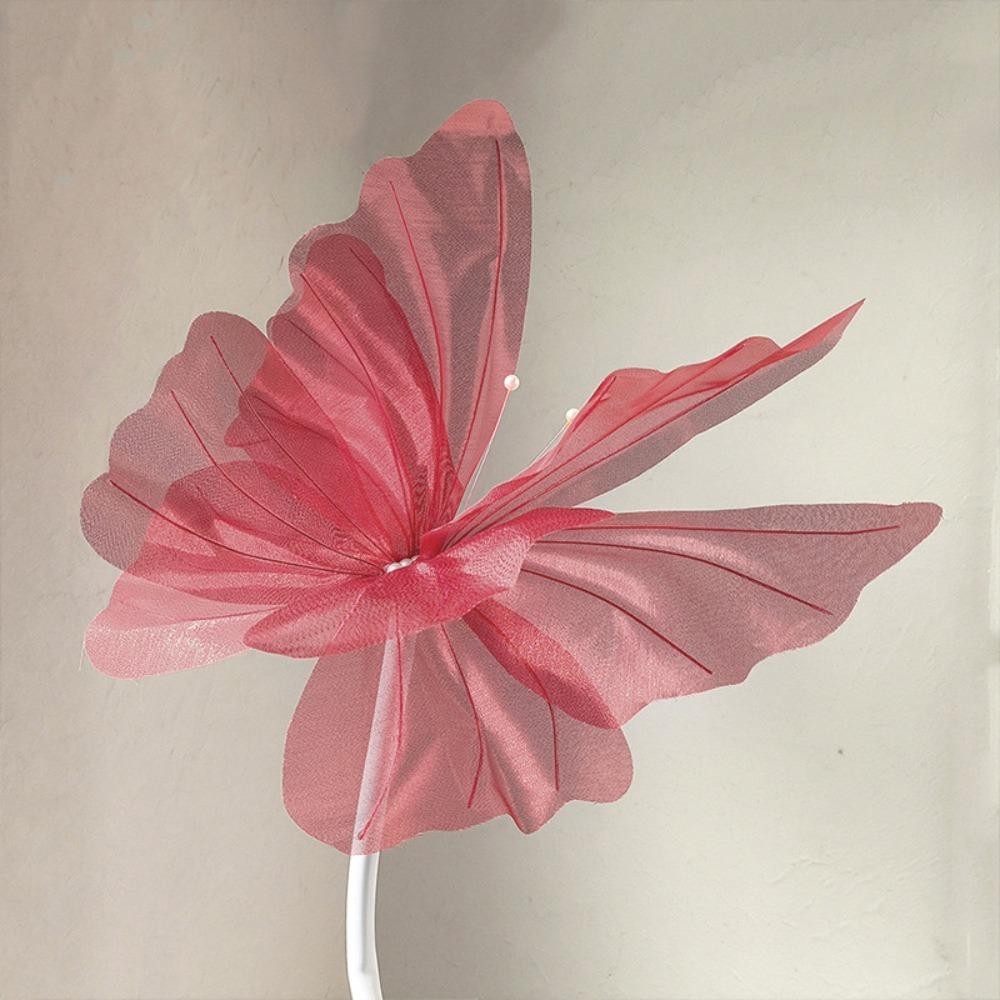 Hoa bướm nhân tạo NATURALHM, Hoa nhân tạo Bướm lớn 50cm, Lụa đầy màu sắc Nhánh bướm khổng lồ hình đám cưới
