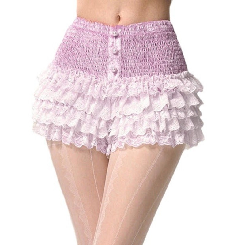 Quần short viền ren nữ VIC Vải Polyester mềm mại cho một cái nhìn ngọt ngào và sành điệu